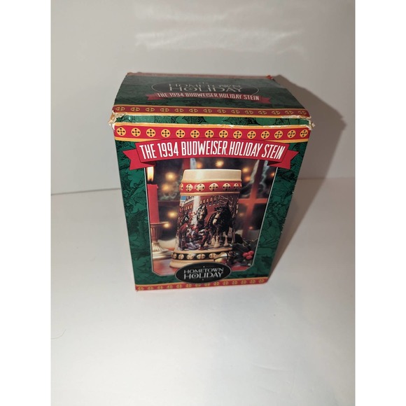 Vintage Budweiser 1994 Hometown Holiday CS211 Stein 15th In The Holiday Series - Picture 8 of 10